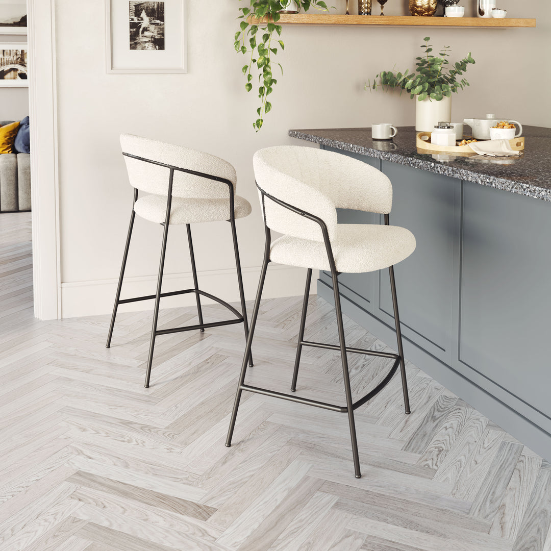Zuo Josephine Counter Stool (Set of 2) Cream