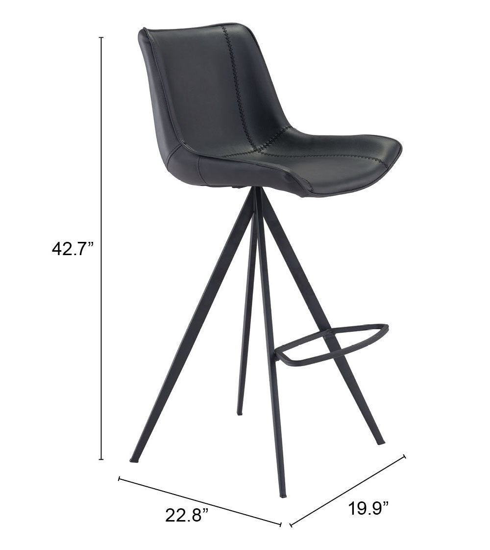 Zuo Aki Barstool (Set of 2) Black