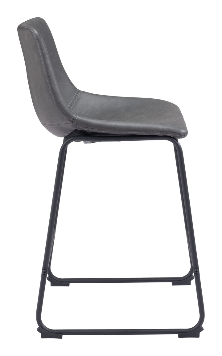Zuo Smart Counter Stool (Set of 2) Charcoal