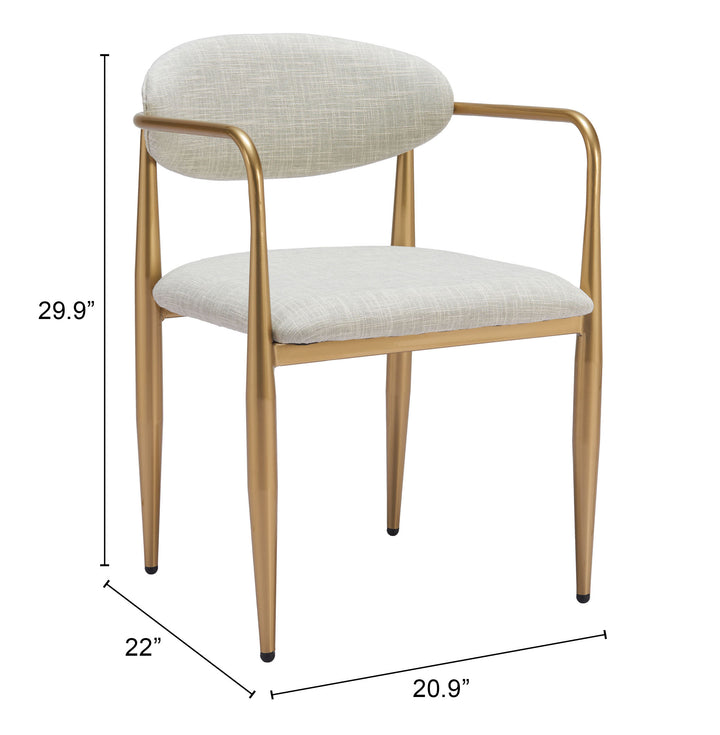 Zuo Zens Dining Chair (Set of 2) Quill Gray