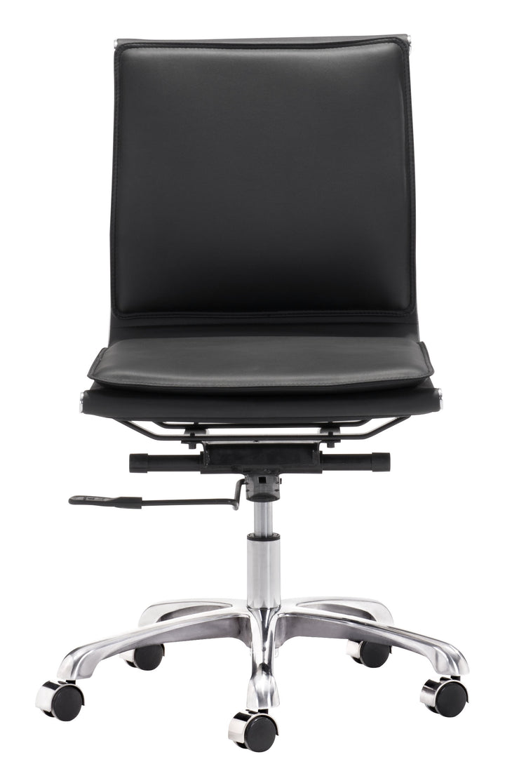 Zuo Lider Plus Armless Office Chair Black