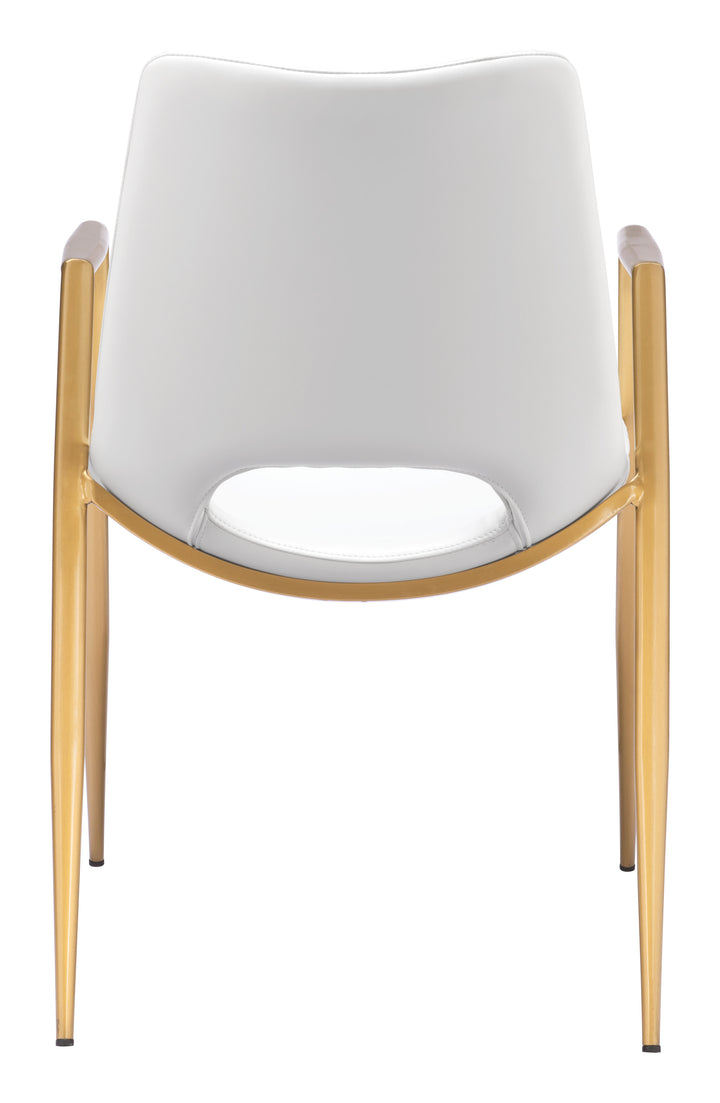Zuo Desi Dining Chair (Set of 2) White & Gold