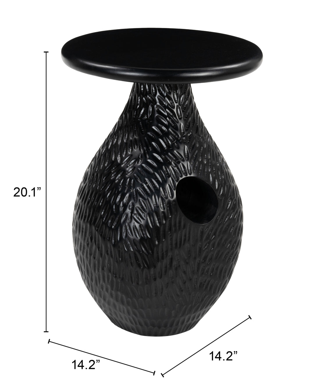 Zuo Piho Side Table Black