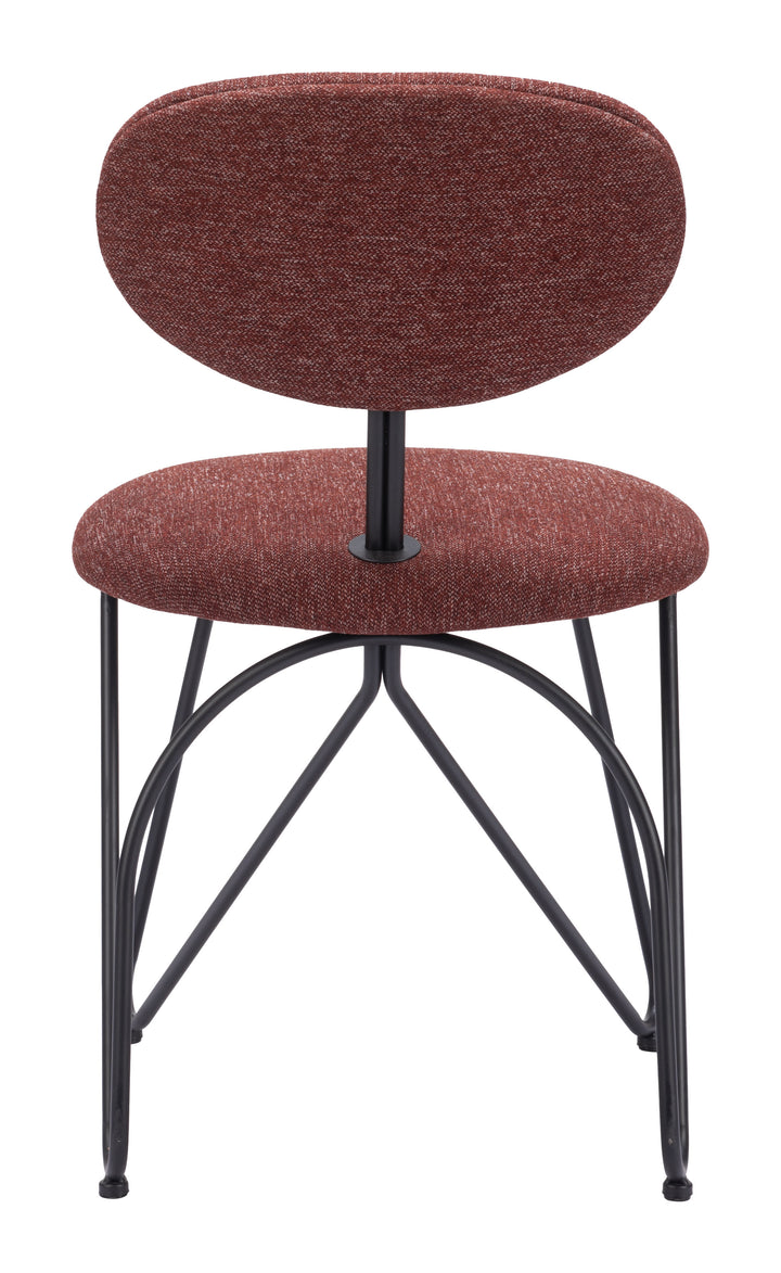 Zuo Novi Dining Chair (Set of 2) Maroon Brown