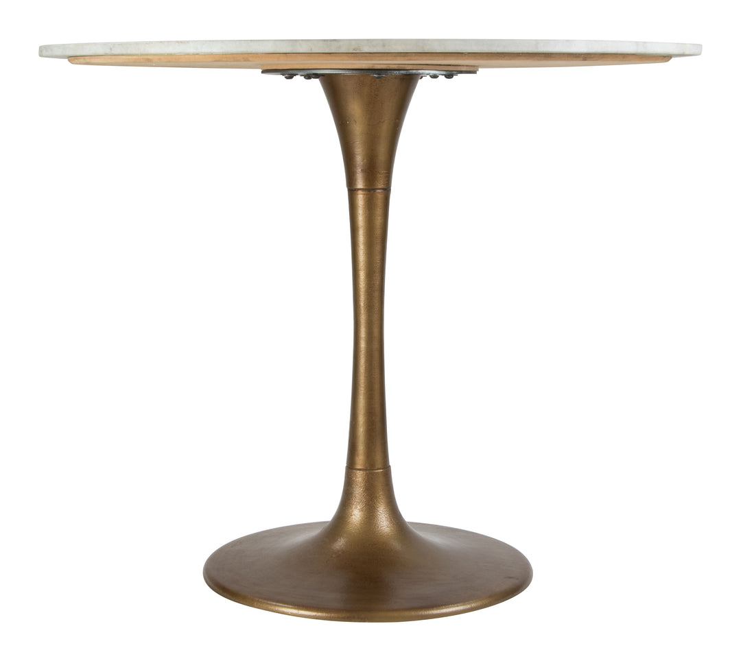 Zuo Fullerton Dining Table White & Gold