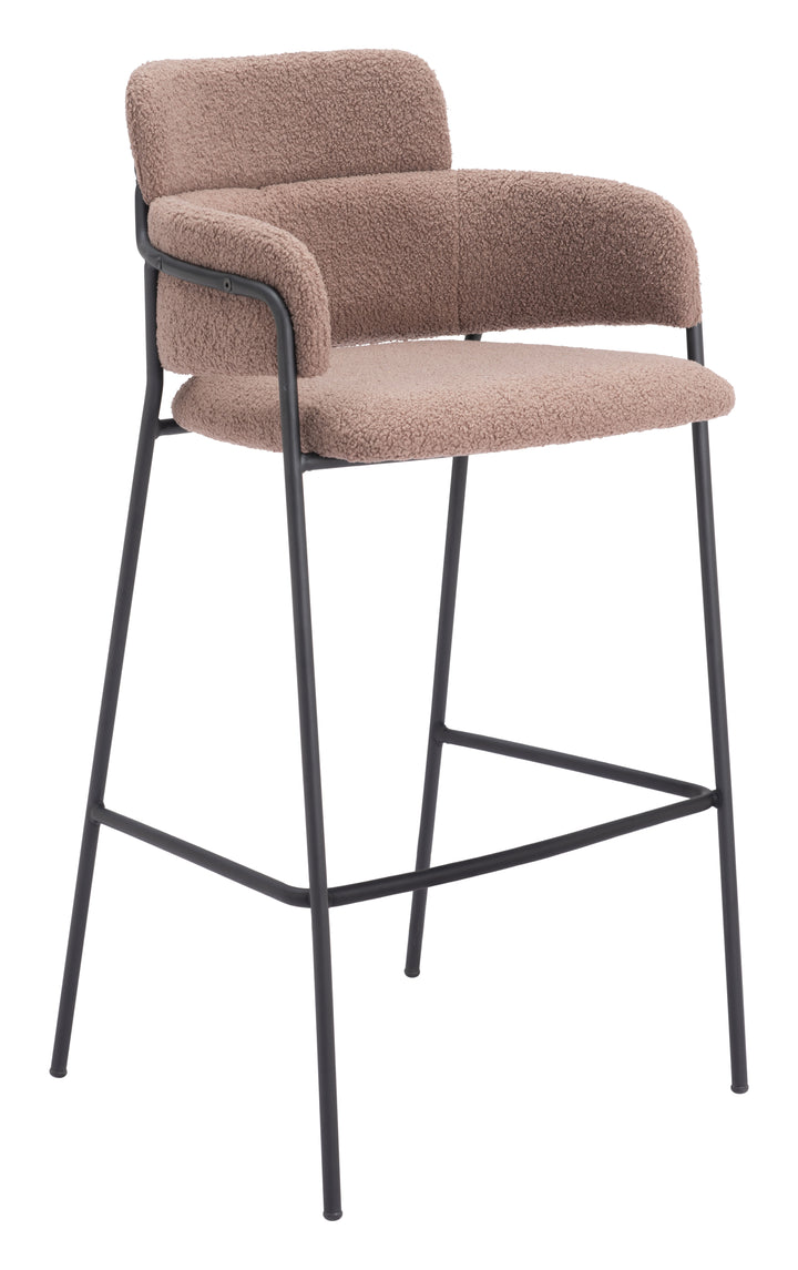 Zuo Marcel Barstool (Set of 2) Brown