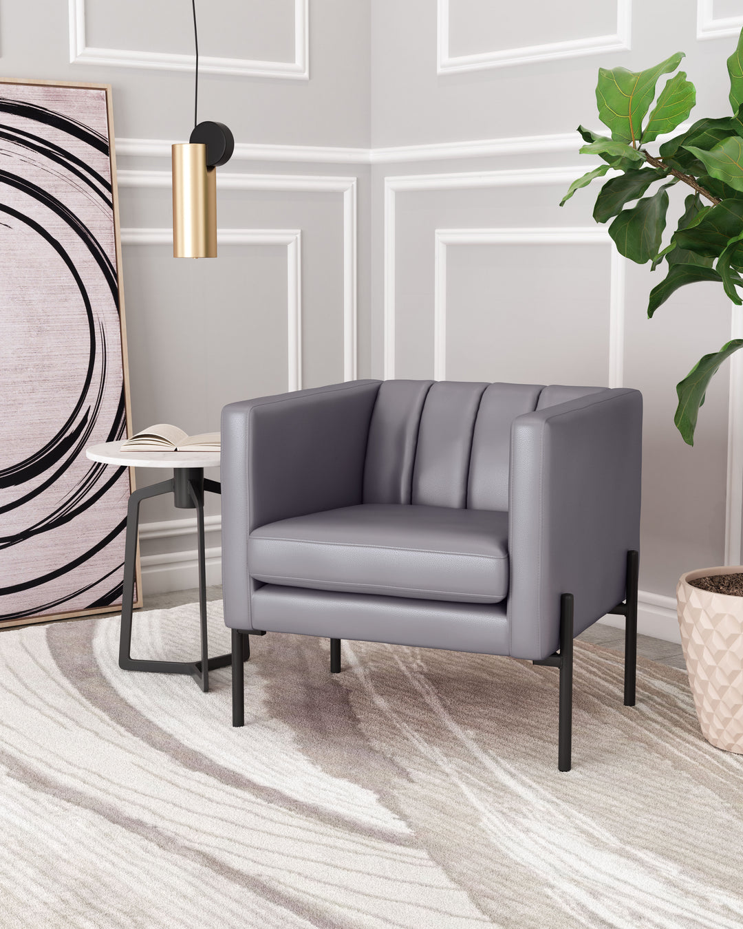 Zuo Jess Accent Chair Gray