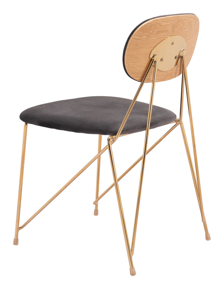 Zuo Georges Dining Chair (Set of 2) Gray & Gold