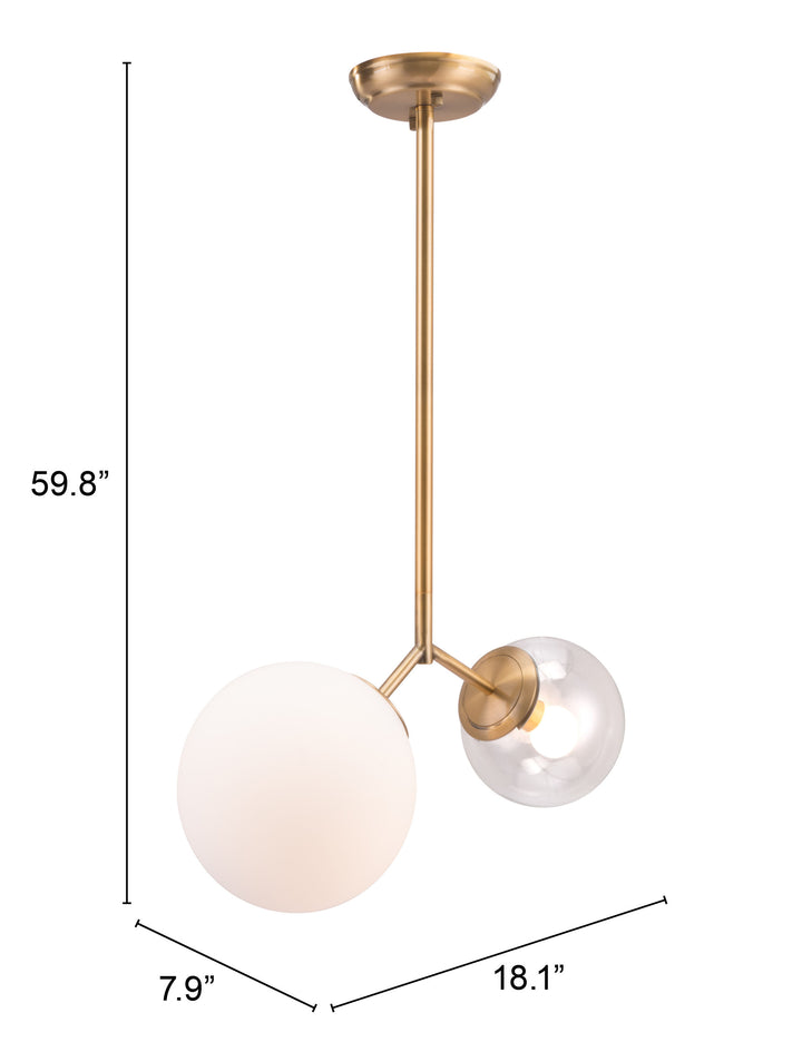 Zuo Constance Ceiling Lamp Brass