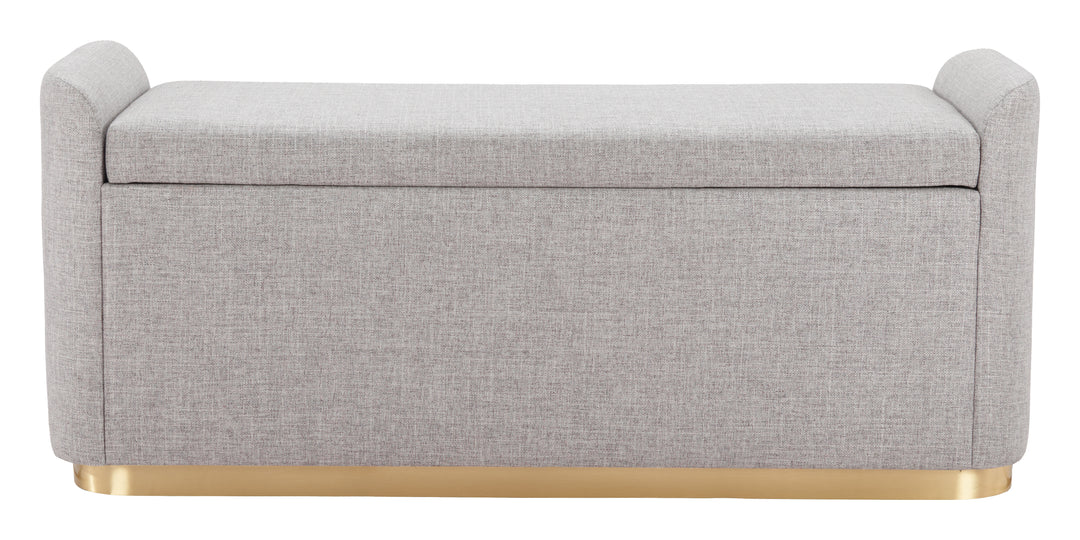 Zuo Dobo Storage Bench Gray