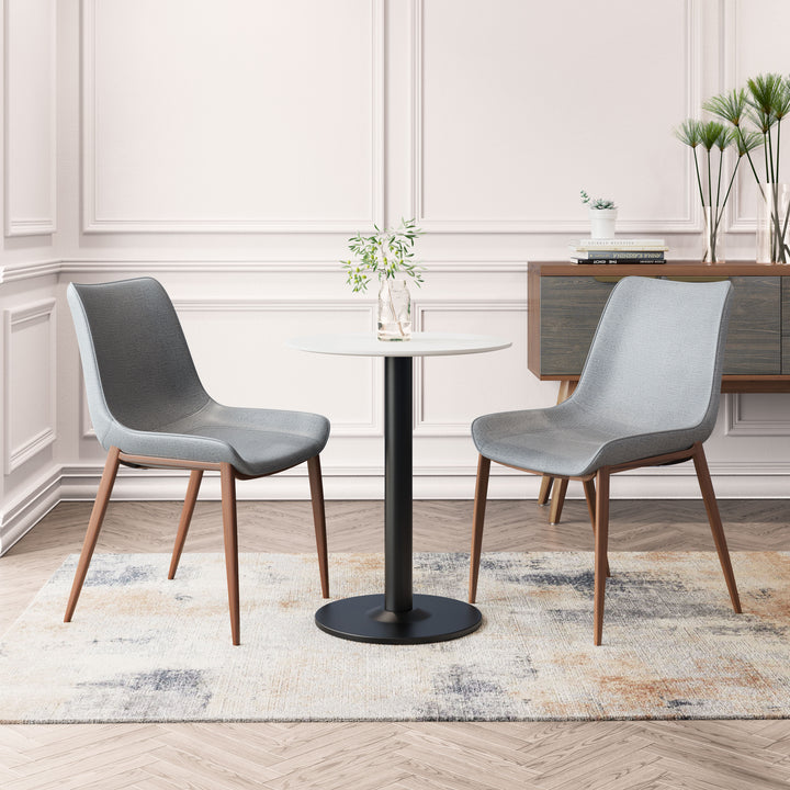 Zuo Magnus Dining Chair (Set of 2) Slate Gray & Walnut
