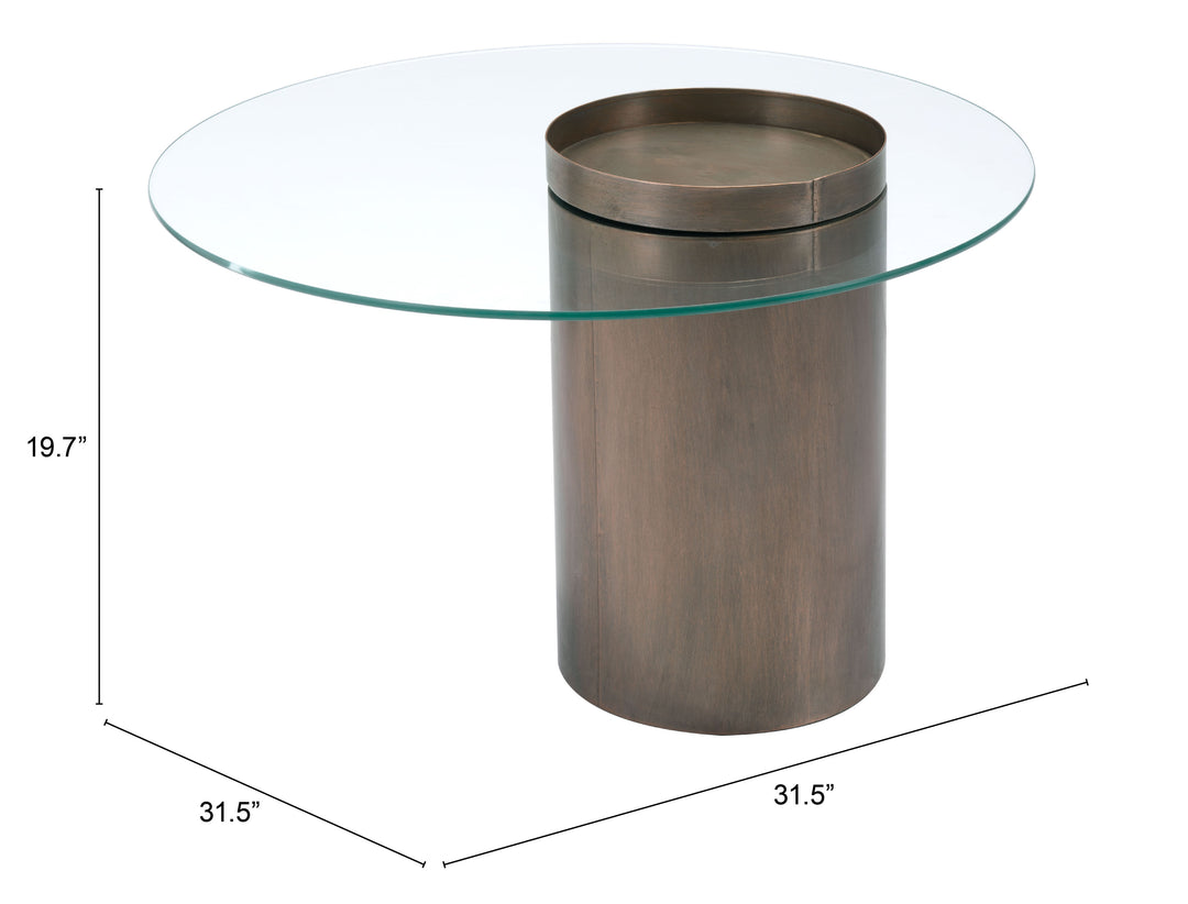 Zuo Emi Coffee Table Antique Bronze