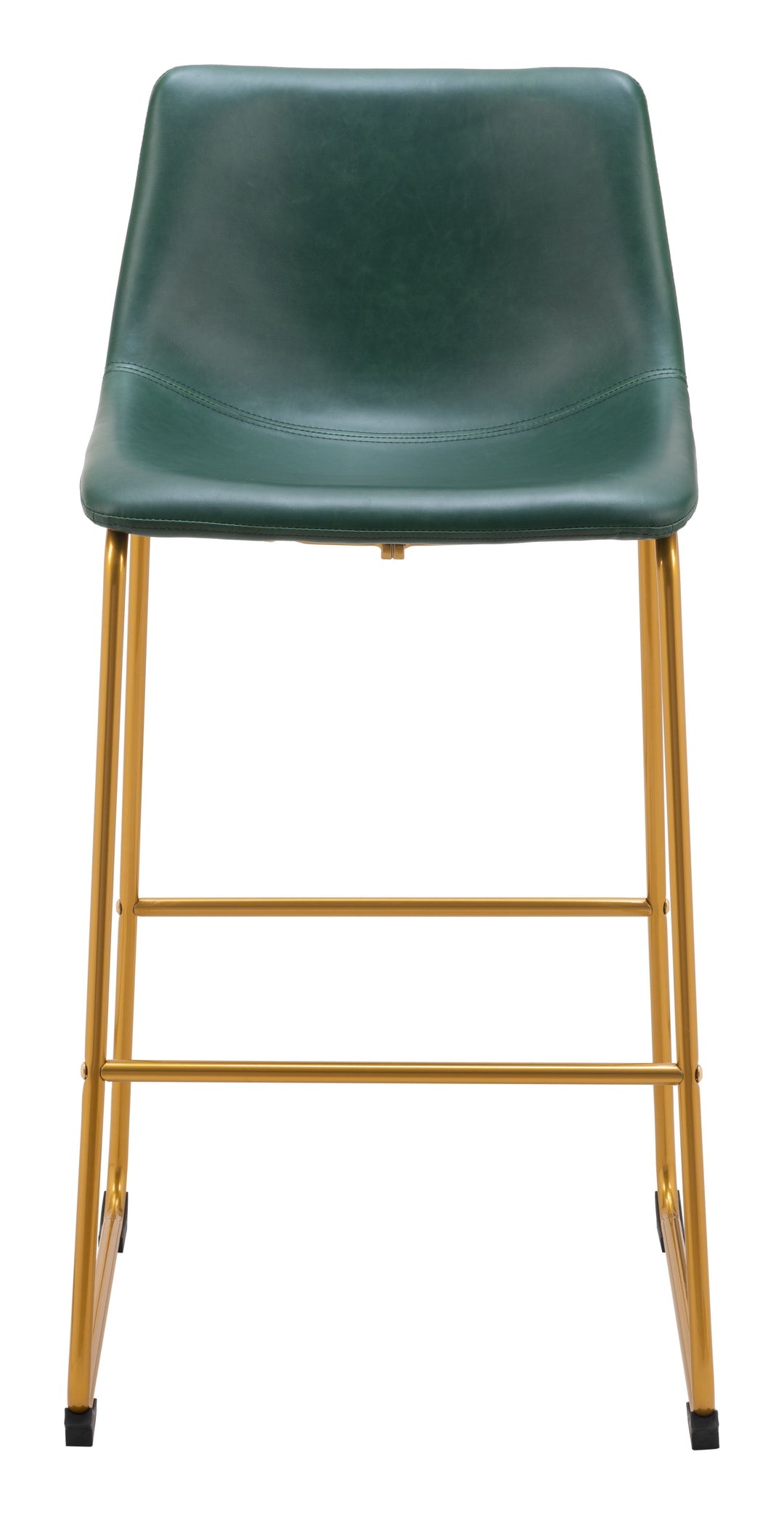 Zuo Augusta Barstool (Set of 2) Green & Gold