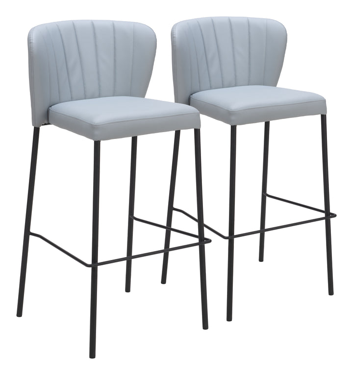 Zuo Linz Barstool (Set of 2) Gray
