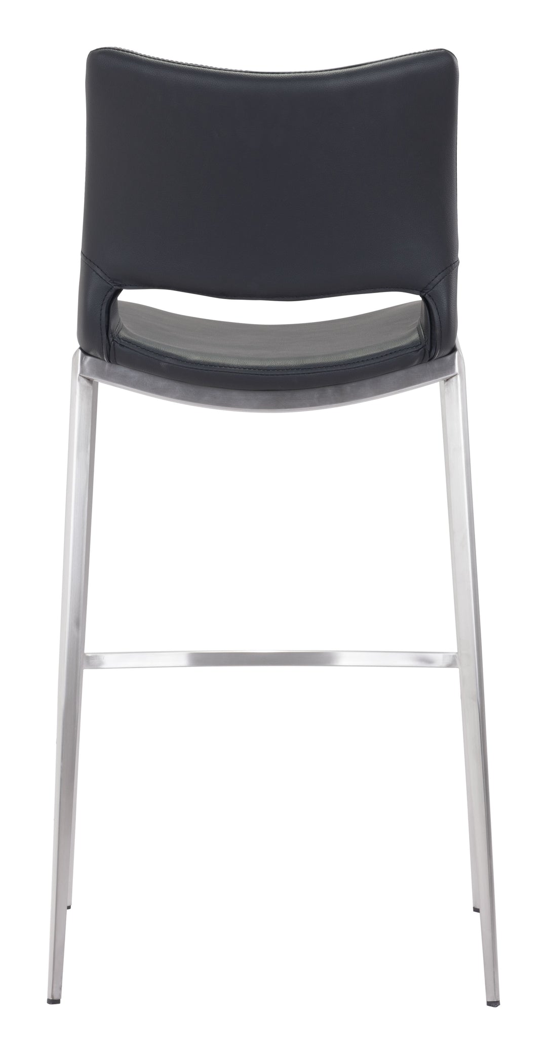 Zuo Ace Barstool (Set of 2) Black & Silver
