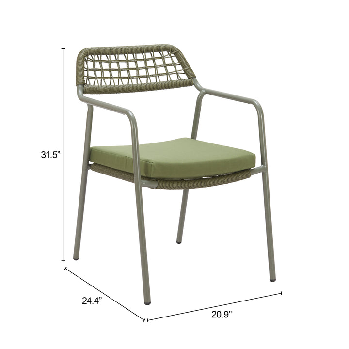 Zuo Rio Dining Chair (Set of 2) Green