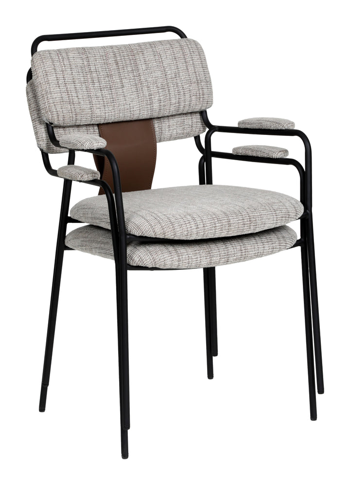 Zuo Couva Dining Chair (Set of 2) Gray Tweed