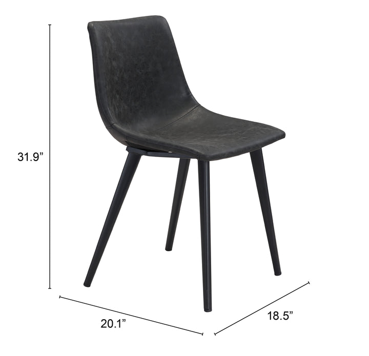 Zuo Daniel Dining Chair (Set of 2) Vintage Black