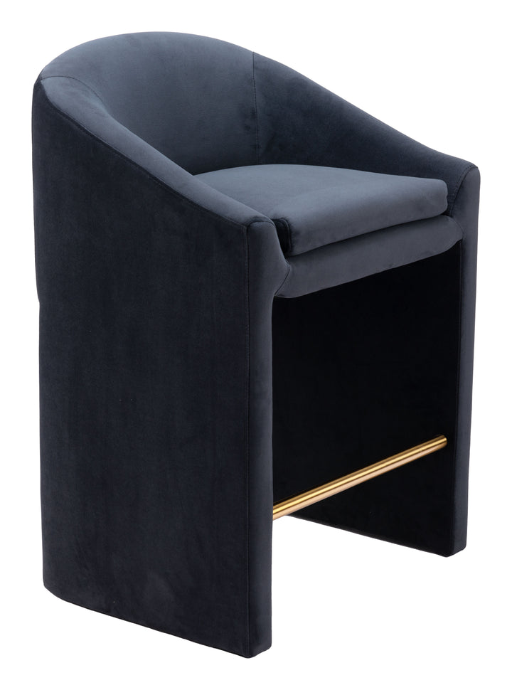 Zuo Emas Counter Stool Midnight Gray