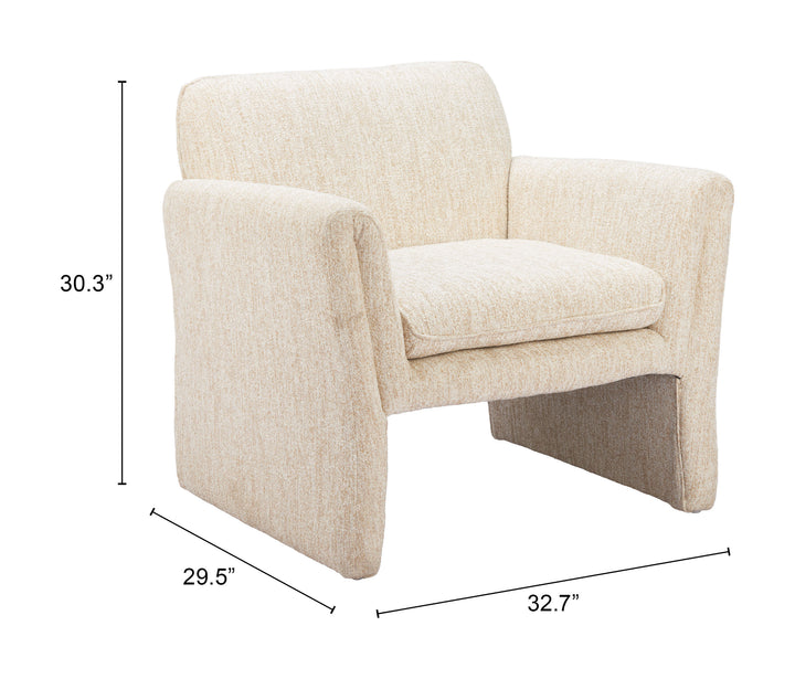 Zuo Dobra Accent Chair Oatmeal Beige