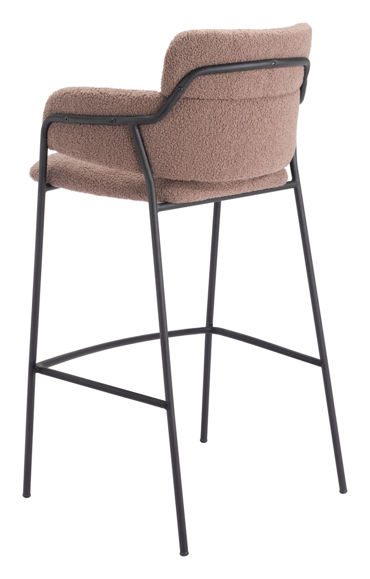 Zuo Marcel Barstool (Set of 2) Brown
