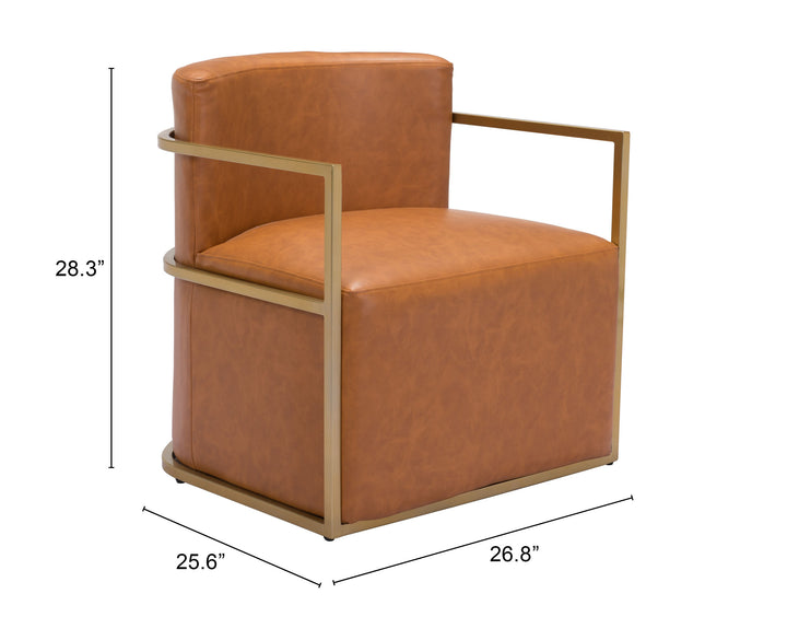 Zuo Xander Accent Chair Brown