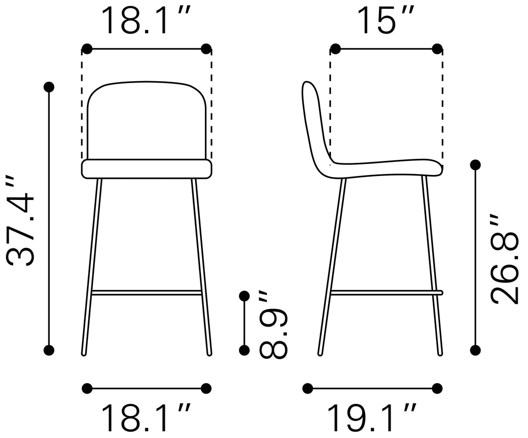 Zuo Var Counter Stool Yellow