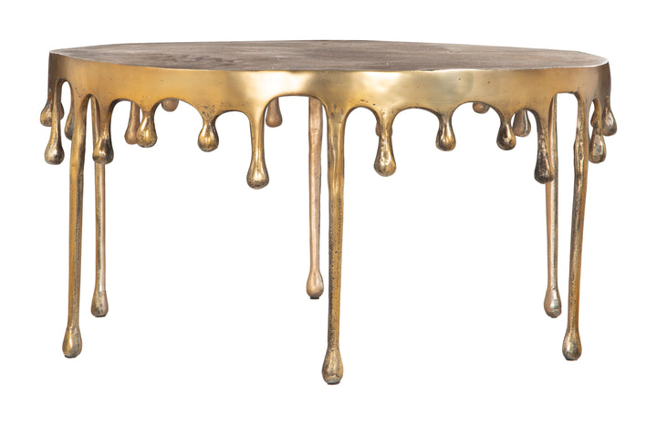 Zuo Drip Coffee Table Antique Brass