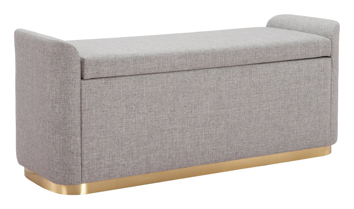 Zuo Dobo Storage Bench Gray