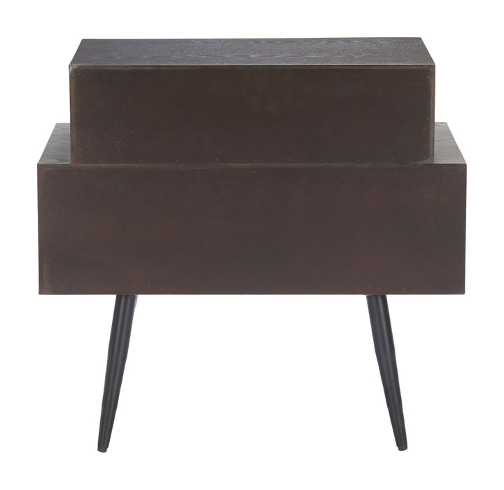 Zuo Mechy Side Table Brown