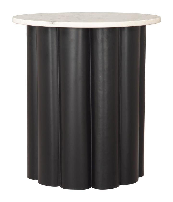 Zuo Slika Side Table White & Black