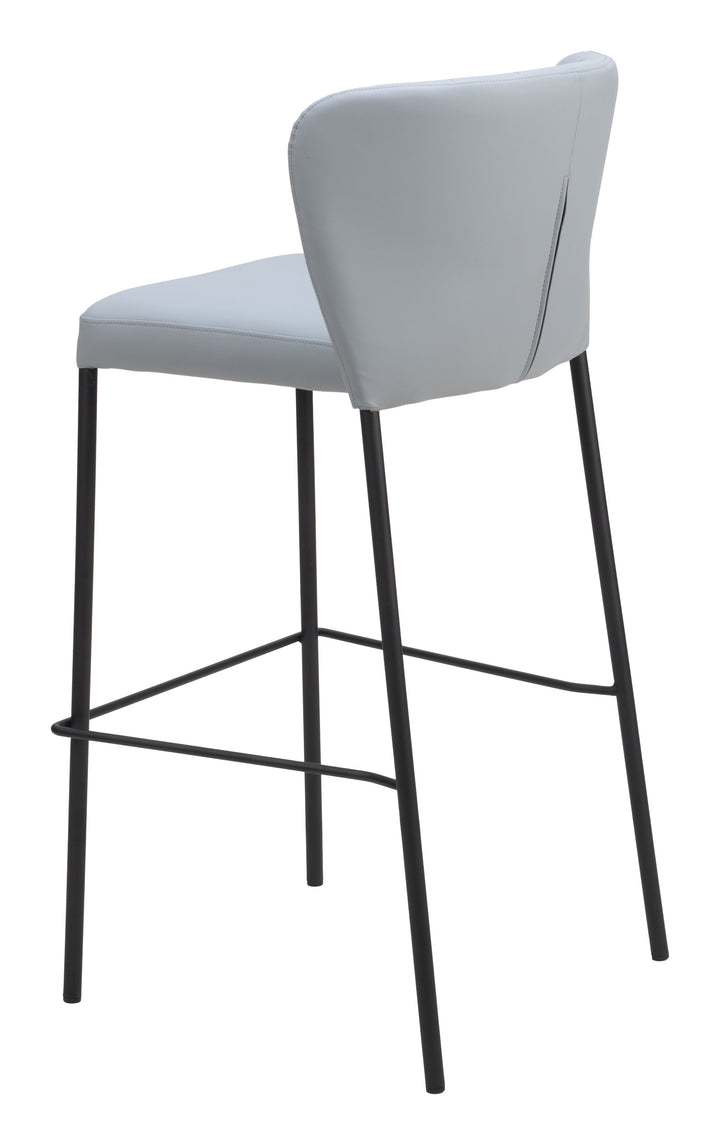 Zuo Linz Barstool (Set of 2) Gray