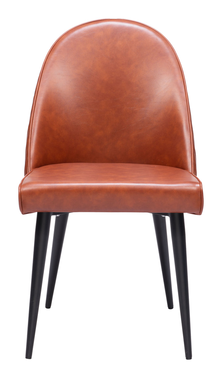 Zuo Silloth Armless Dining Chair (Set of 2) Brown