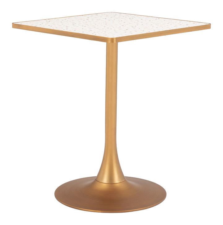 Zuo Spot Bistro Table Beige & Gold