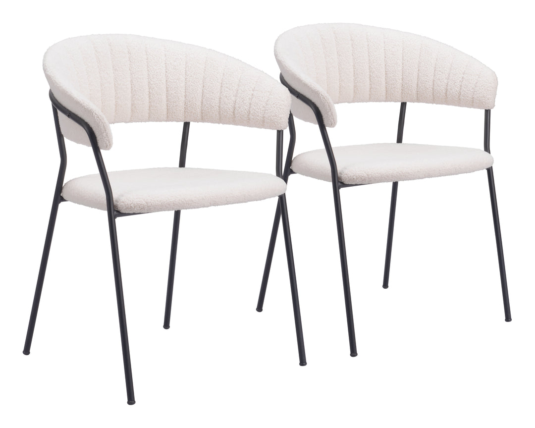 Zuo Josephine Dining Chair (Set of 2) Cream
