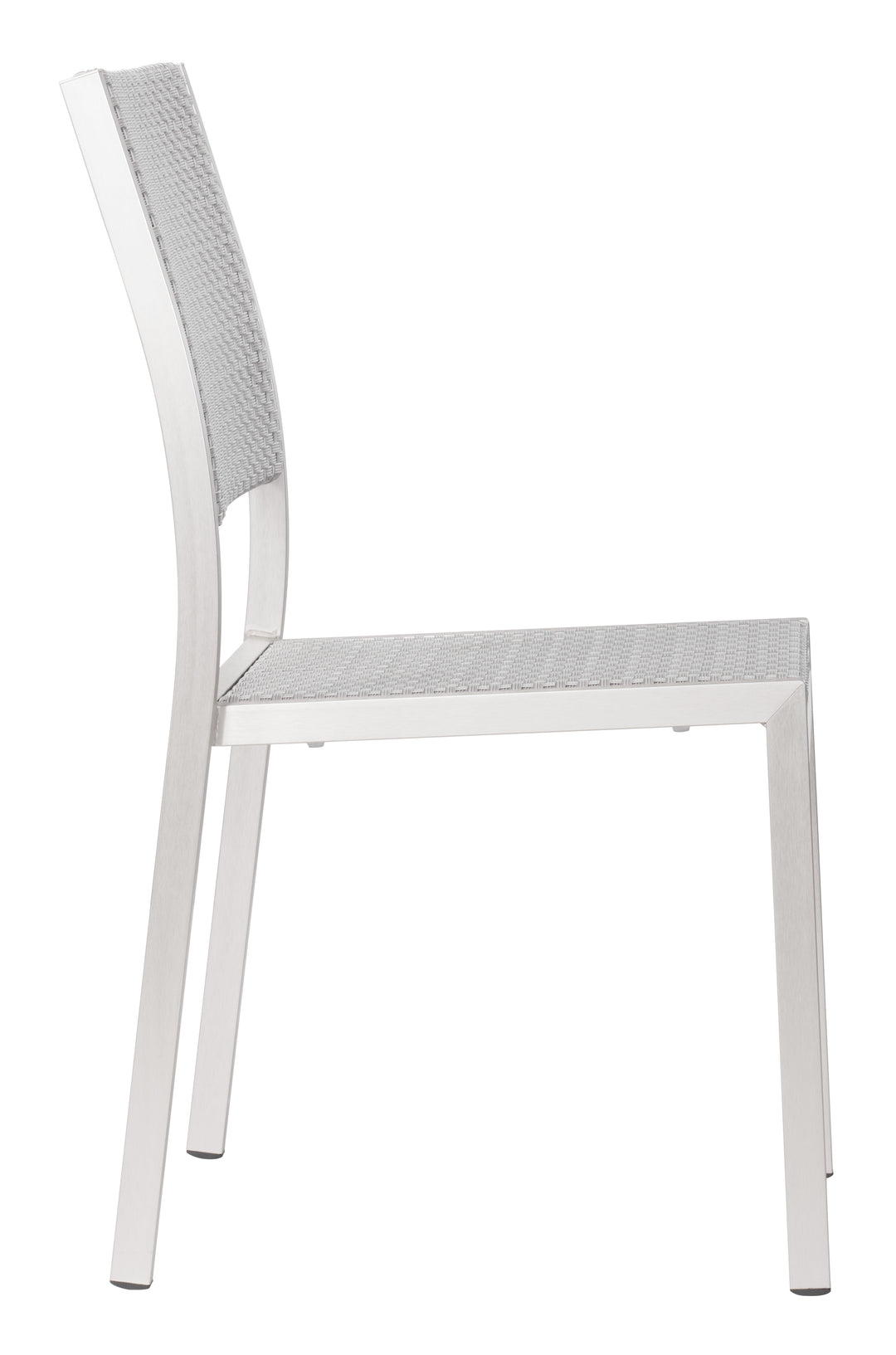 Zuo Metropolitan Armless Dining Chair (Set of 2) Gray & Silver