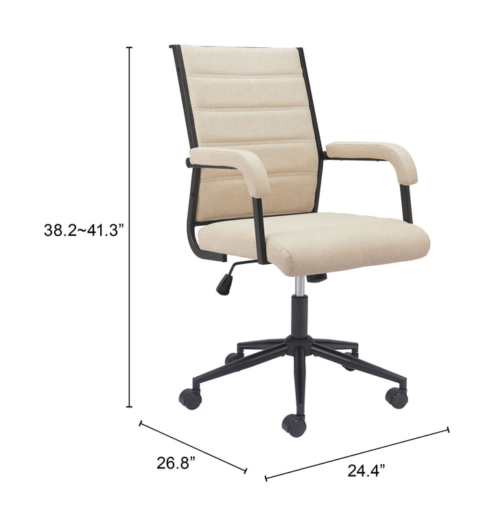 Zuo Auction Office Chair Beige