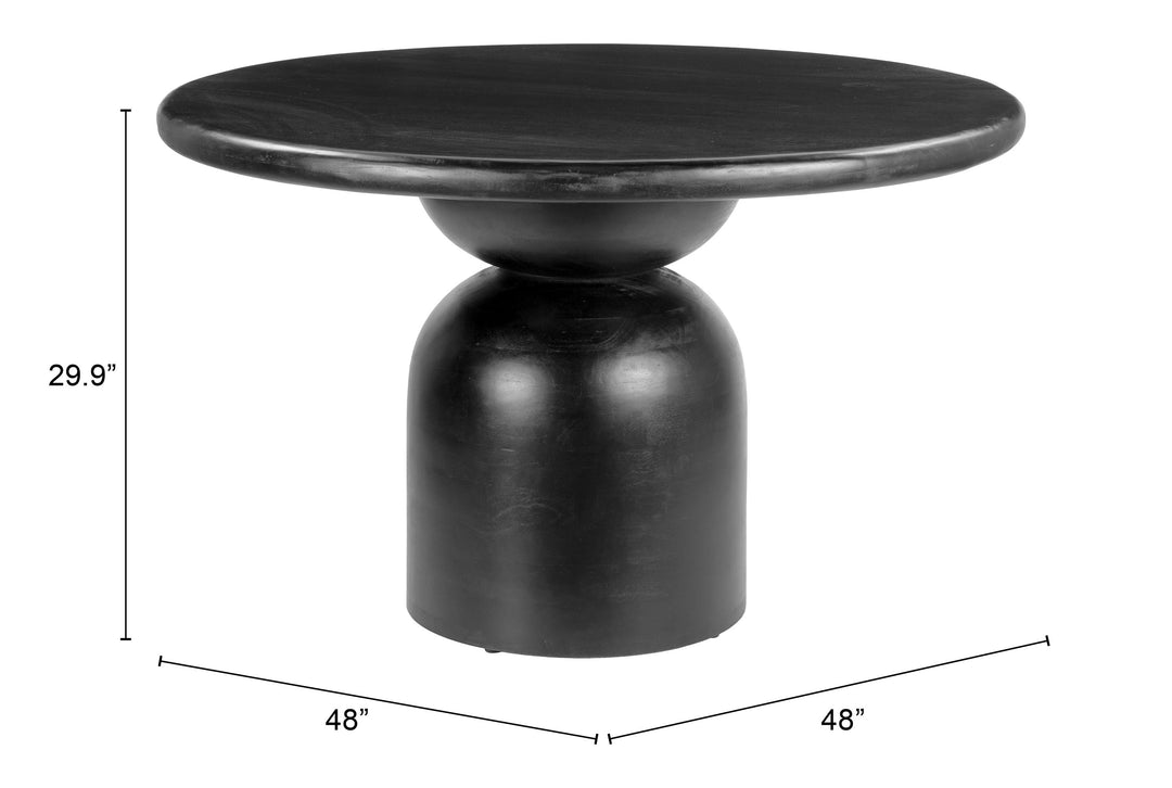 Zuo Hals Dining Table Black