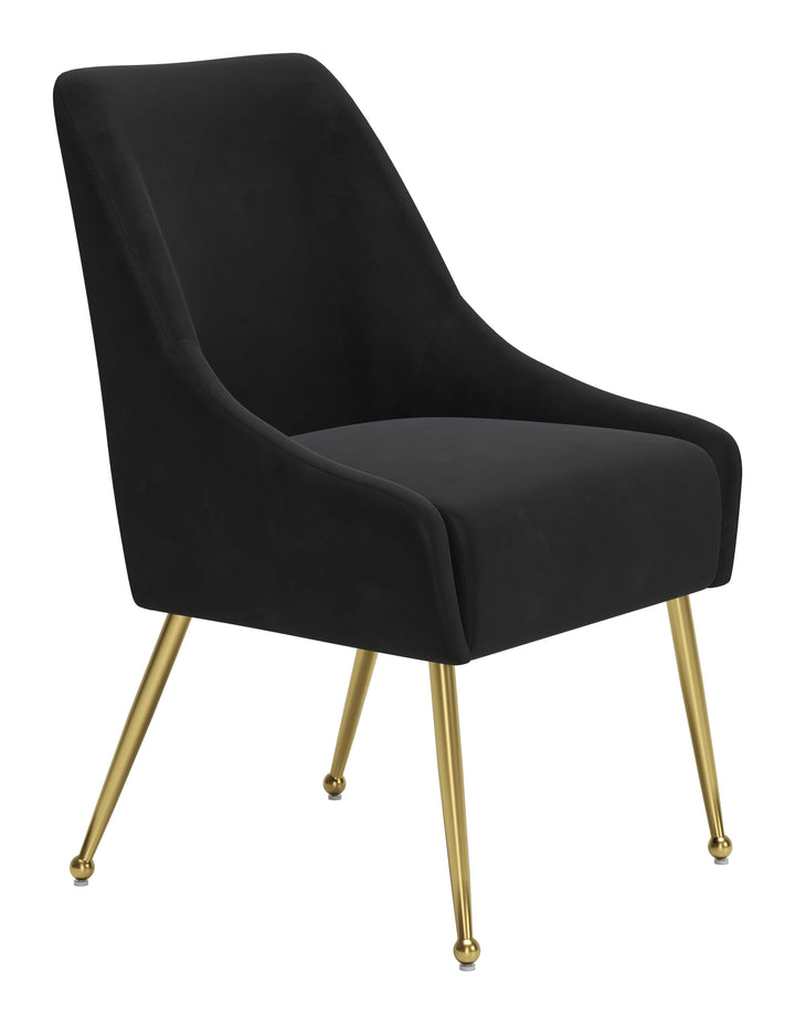 Zuo Maxine Dining Chair Black & Gold