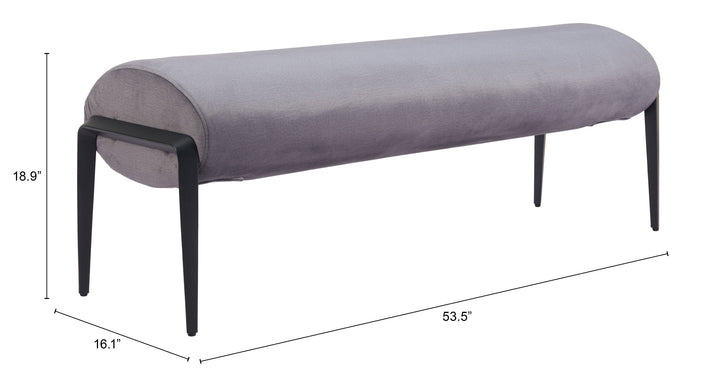 Zuo Glatt Bench Gray