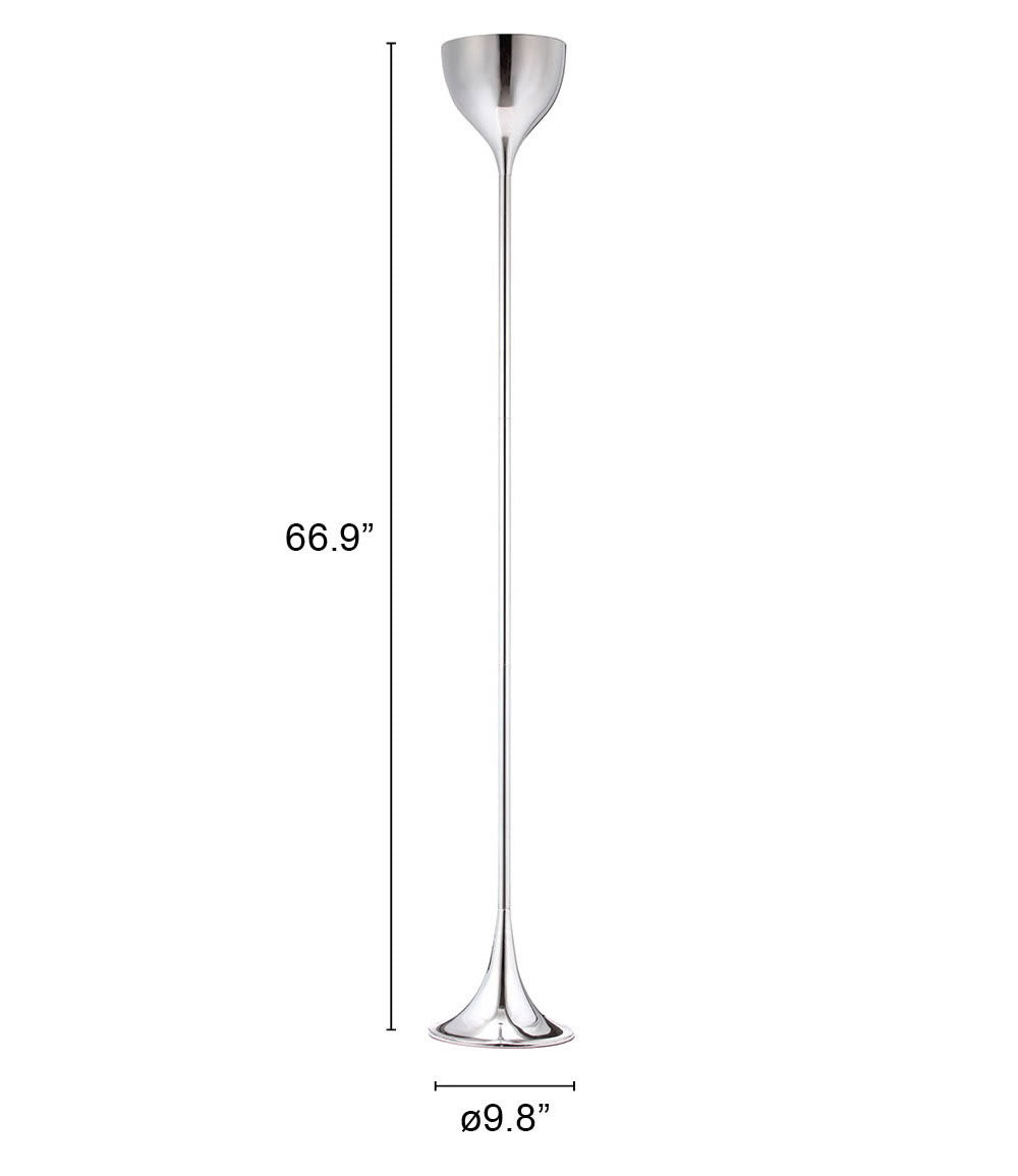Zuo Neutrino Floor Lamp Chrome