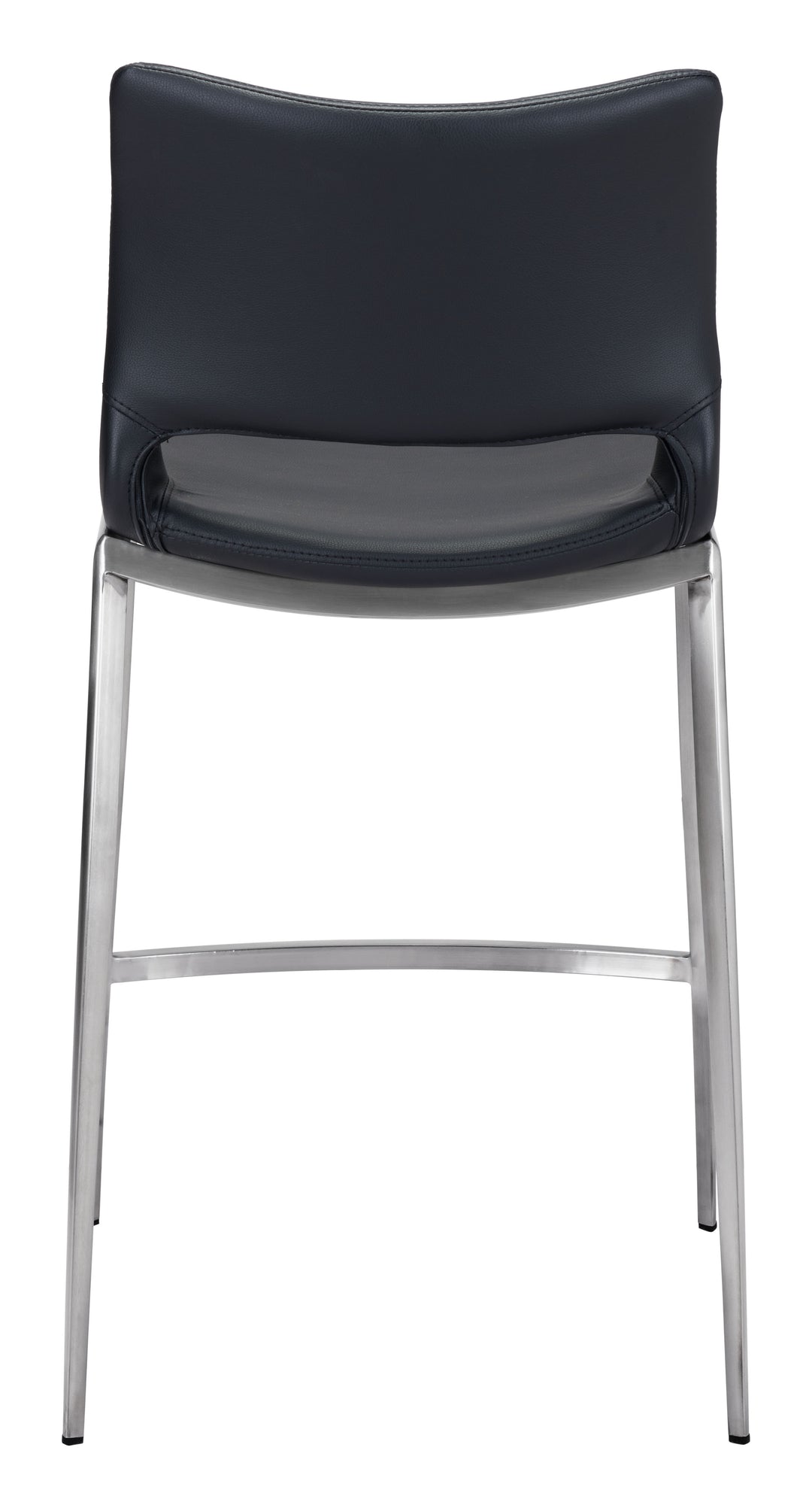 Zuo Ace Counter Stool (Set of 2) Black & Silver