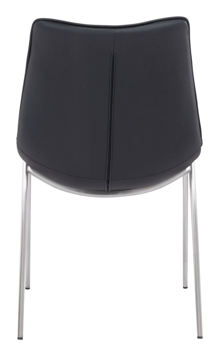 Zuo Magnus Dining Chair (Set of 2) Black & Silver