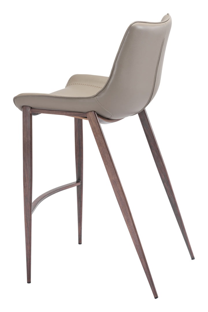 Zuo Magnus Barstool (Set of 2) Brown & Walnut