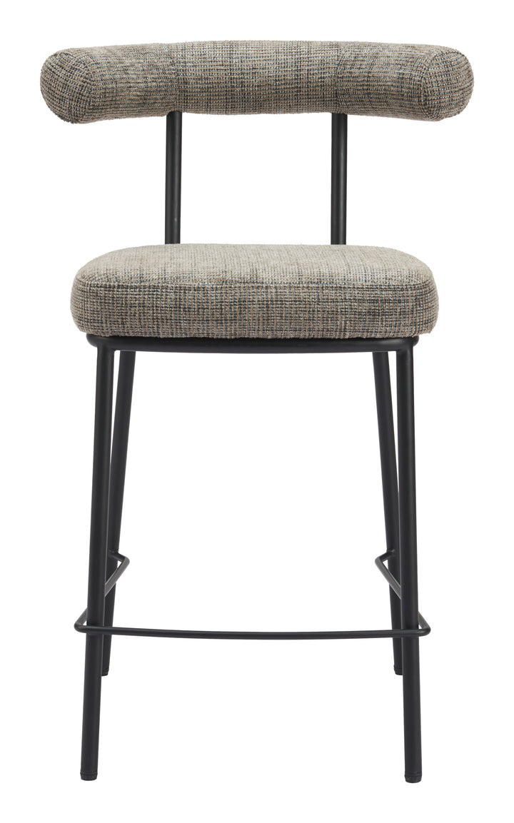 Zuo Kede Counter Stool Green Tweed