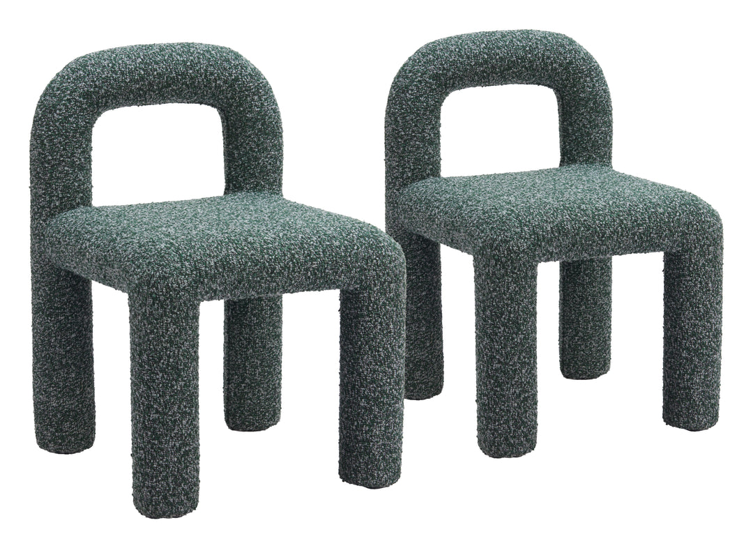 Zuo Arum Dining Chair (Set of 2) Snowy Green