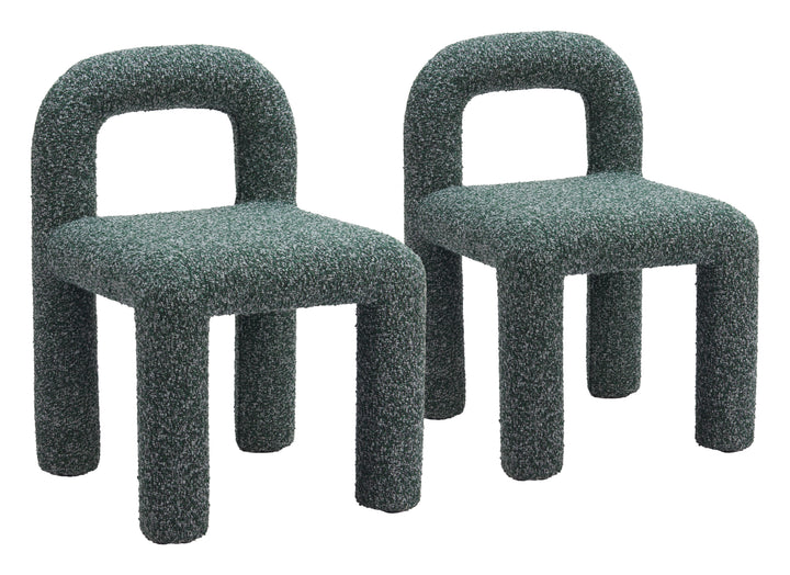 Zuo Arum Dining Chair (Set of 2) Snowy Green