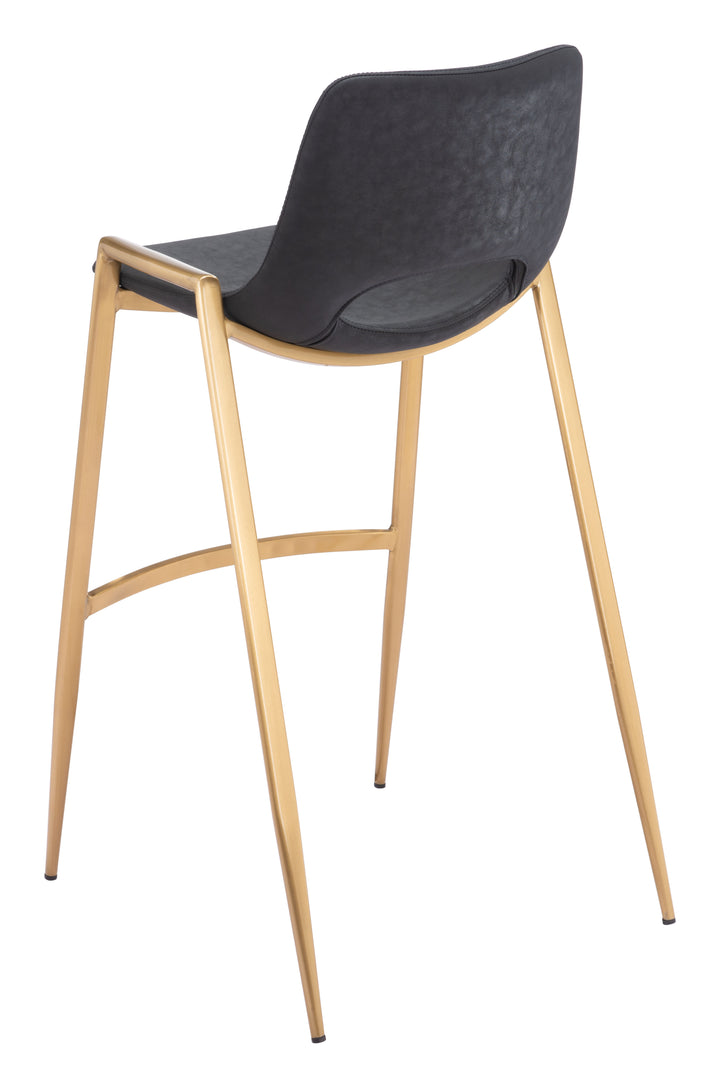 Zuo Desi Barstool (Set of 2) Black & Gold