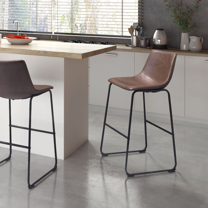 Zuo Smart Barstool (Set of 2) Vintage Espresso