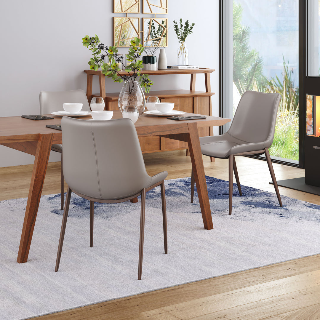 Zuo Magnus Dining Chair (Set of 2) Brown & Walnut